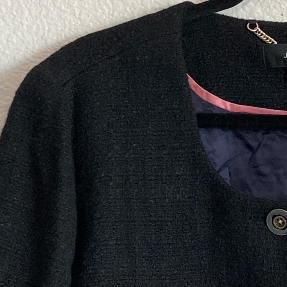 J.Crew Lady Jacket Maritime Tweed Wool Blend Classic Blazer 16 - Picture 5 of 16